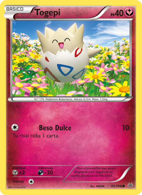 Togepi 43 — Cielos Rugientes (Spanish Pokémon TCG card)