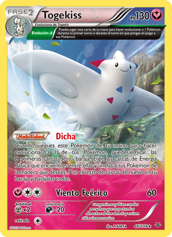 Togekiss 46 — Cielos Rugientes (Spanish Pokémon TCG card)