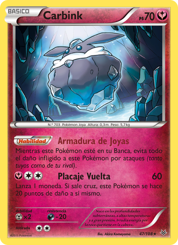 Carbink 47 — Cielos Rugientes (Spanish Pokémon TCG card)