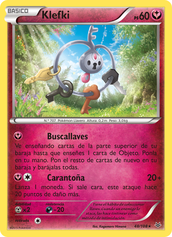 Klefki 48 — Cielos Rugientes (Spanish Pokémon TCG card)