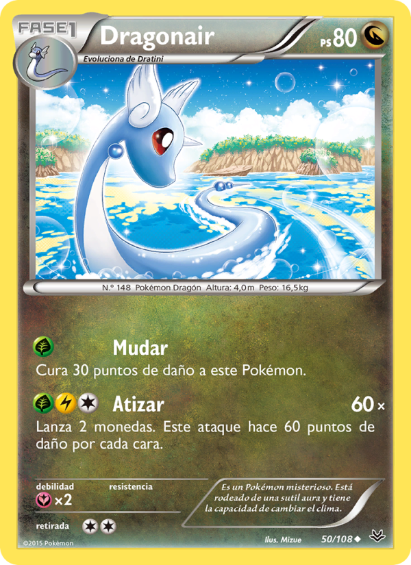 Dragonair 50 — Cielos Rugientes (Spanish Pokémon TCG card)