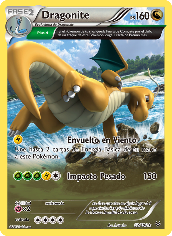Dragonite 52 — Cielos Rugientes (Spanish Pokémon TCG card)