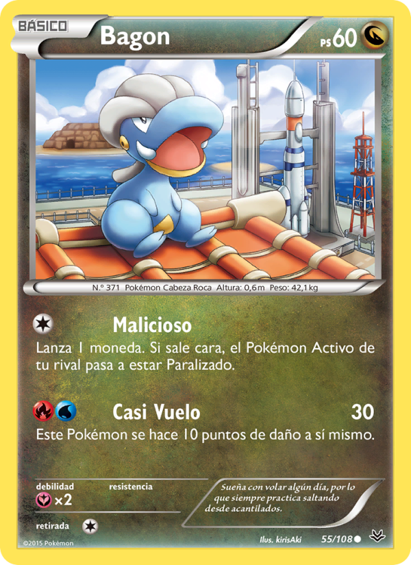 Bagon 55 — Cielos Rugientes (Spanish Pokémon TCG card)