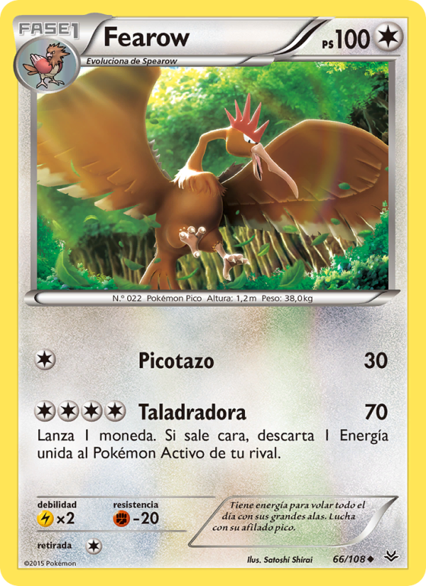Fearow 66 — Cielos Rugientes (Spanish Pokémon TCG card)