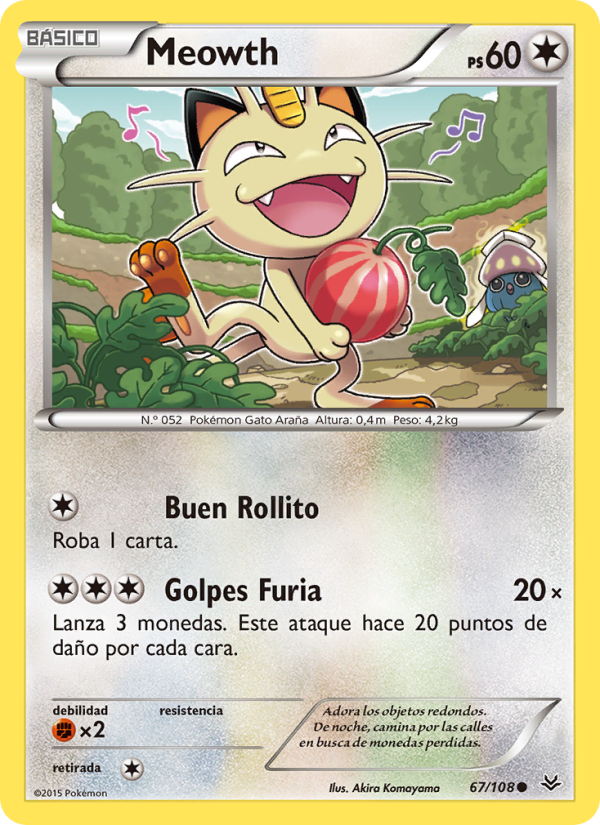 Meowth 67 — Cielos Rugientes (Spanish Pokémon TCG card)