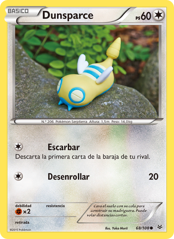 Dunsparce 68 — Cielos Rugientes (Spanish Pokémon TCG card)