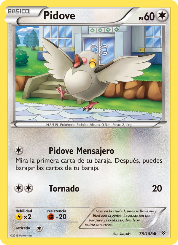 Pidove 78 — Cielos Rugientes (Spanish Pokémon TCG card)