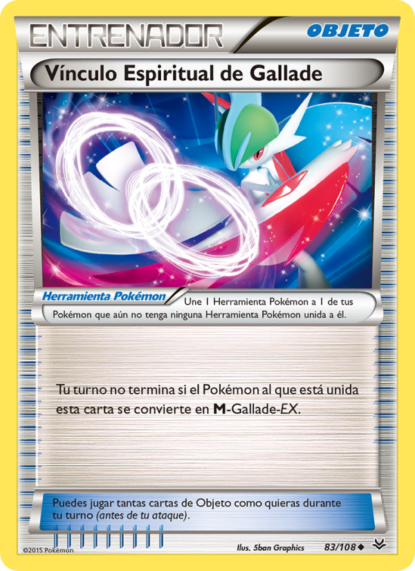 Vínculo Espiritual de Gallade 83 — Cielos Rugientes (Spanish Pokémon TCG card)