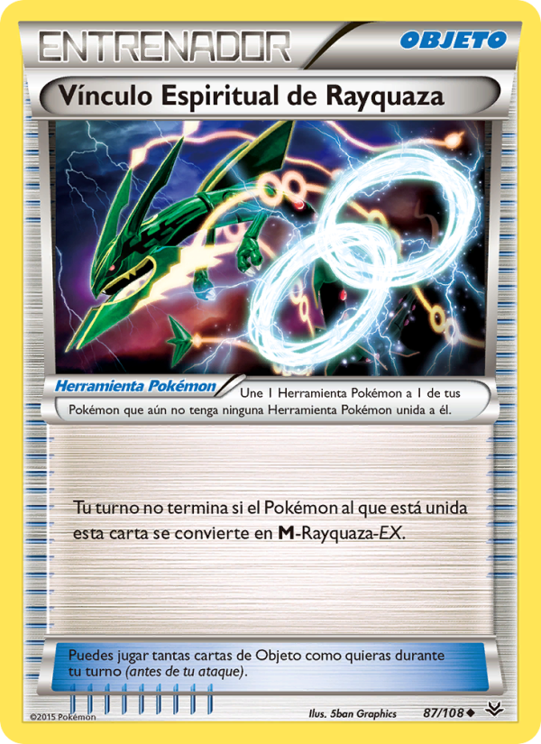 Vínculo Espiritual de Rayquaza 87 — Cielos Rugientes (Spanish Pokémon TCG card)