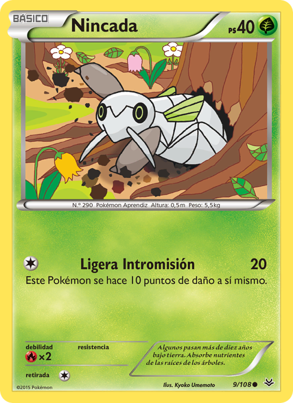 Nincada 9 — Cielos Rugientes (Spanish Pokémon TCG card)
