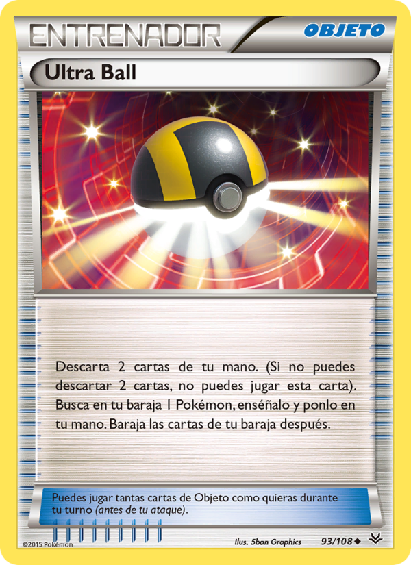Ultra Ball 93 — Cielos Rugientes (Spanish Pokémon TCG card)