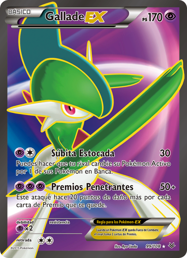 Gallade EX 99 — Cielos Rugientes (Spanish Pokémon TCG card)