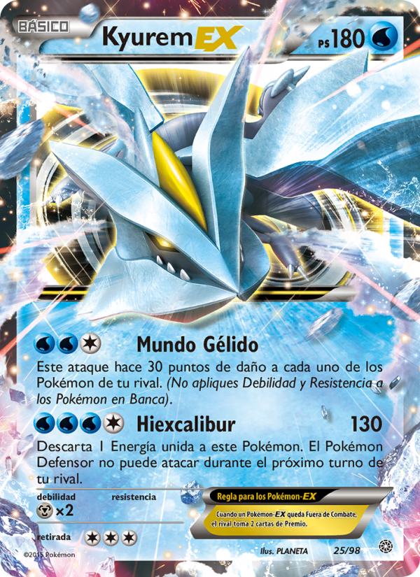 Kyurem EX 25 — Antiguos Orígenes (Spanish Pokémon TCG card)