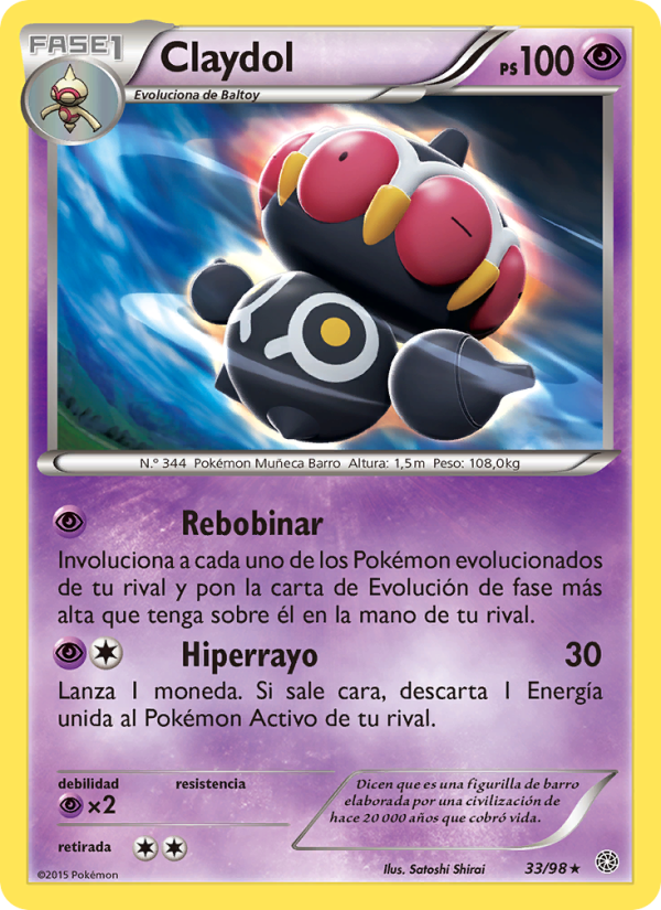 Claydol 33 — Antiguos Orígenes (Spanish Pokémon TCG card)