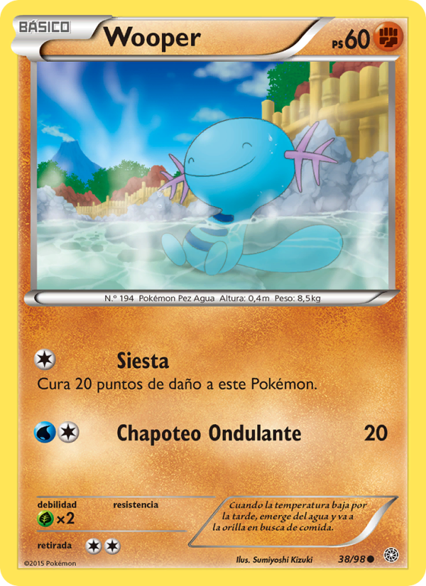 Wooper 38 — Antiguos Orígenes (Spanish Pokémon TCG card)
