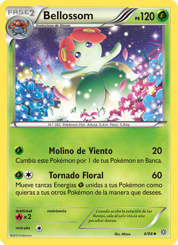 Bellossom 4 — Antiguos Orígenes (Spanish Pokémon TCG card)