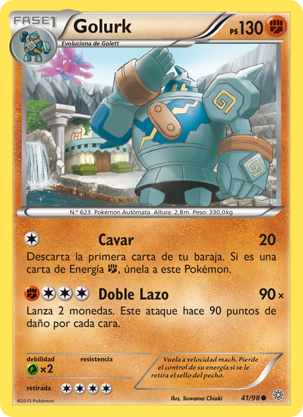 Golurk 41 — Antiguos Orígenes (Spanish Pokémon TCG card)