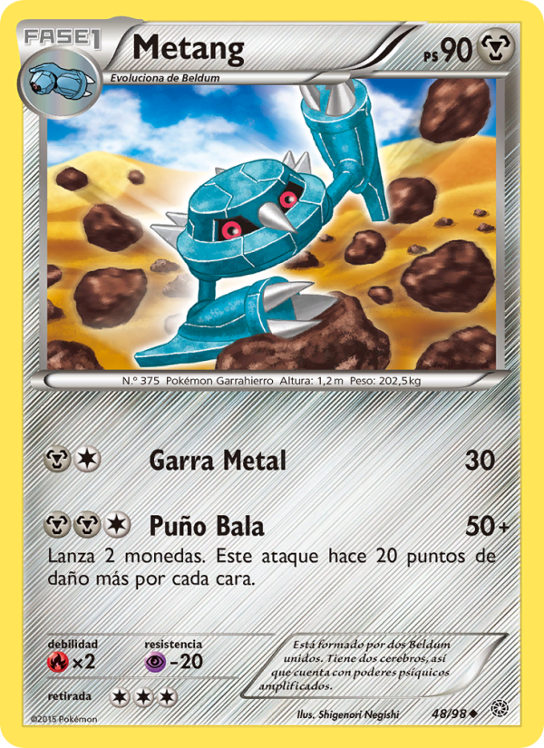 Metang 48 — Antiguos Orígenes (Spanish Pokémon TCG card)