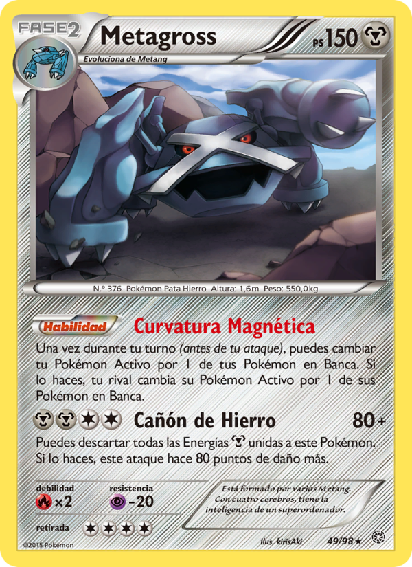 Metagross 49 — Antiguos Orígenes (Spanish Pokémon TCG card)