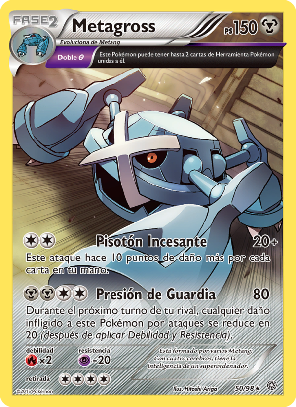 Metagross 50 — Antiguos Orígenes (Spanish Pokémon TCG card)