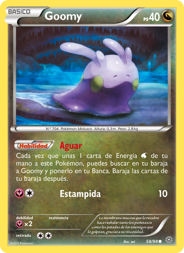 Goomy 58 — Antiguos Orígenes (Spanish Pokémon TCG card)