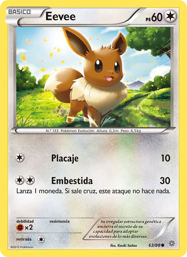 Eevee 63 — Antiguos Orígenes (Spanish Pokémon TCG card)