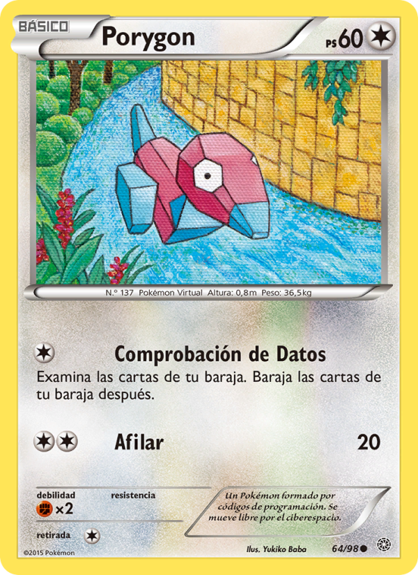 Porygon 64 — Antiguos Orígenes (Spanish Pokémon TCG card)