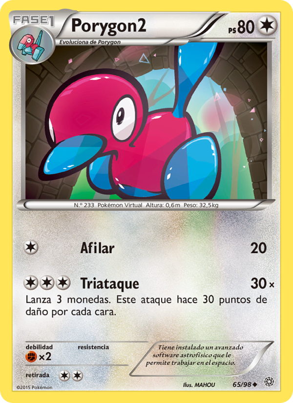 Porygon2 65 — Antiguos Orígenes (Spanish Pokémon TCG card)