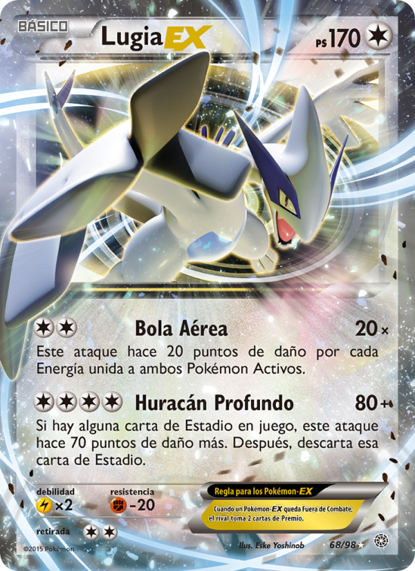 Lugia EX 68 — Antiguos Orígenes (Spanish Pokémon TCG card)