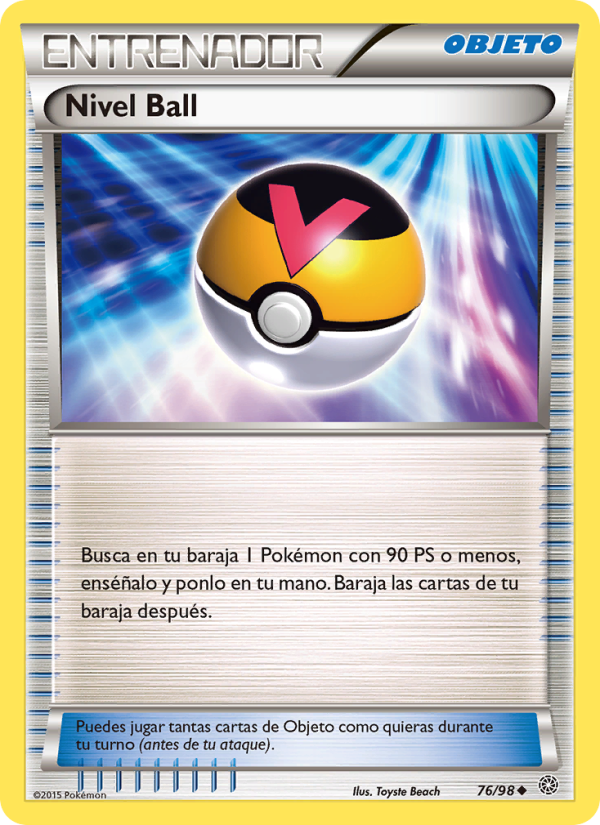 Nivel Ball 76 — Antiguos Orígenes (Spanish Pokémon TCG card)