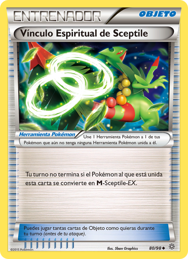 Vínculo Espiritual de Sceptile 80 — Antiguos Orígenes (Spanish Pokémon TCG card)