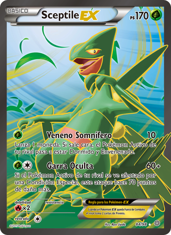 Sceptile EX 84 — Antiguos Orígenes (Spanish Pokémon TCG card)