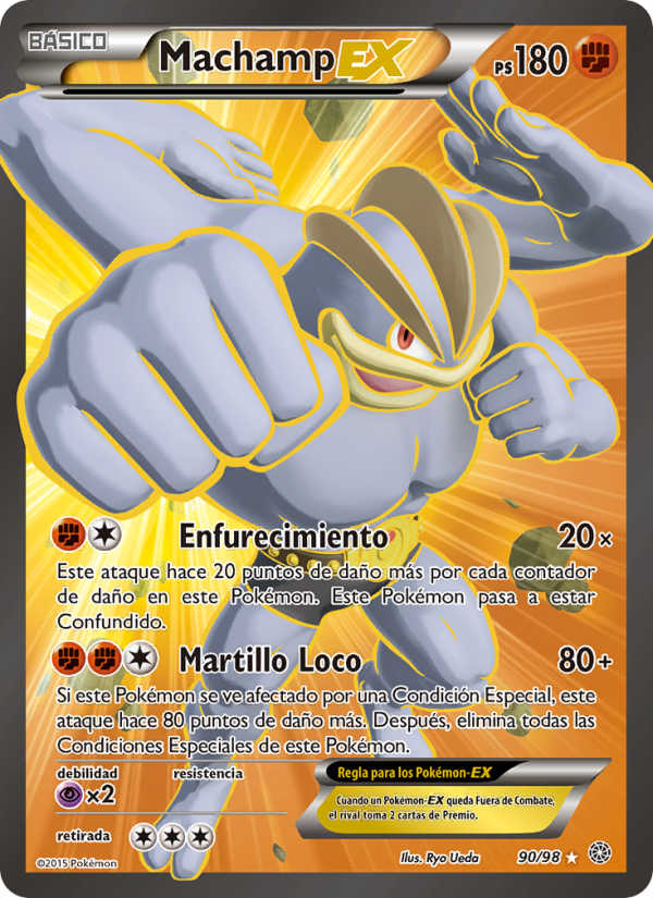 Machamp EX 90 — Antiguos Orígenes (Spanish Pokémon TCG card)