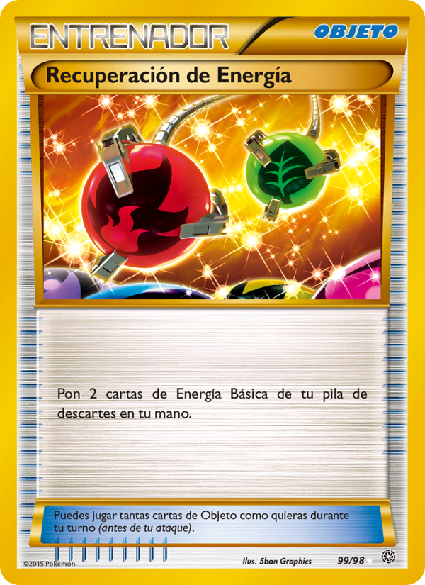 Recuperación de Energía 99 — Antiguos Orígenes (Spanish Pokémon TCG card)