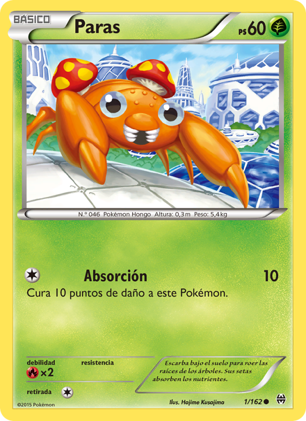 Paras 1 — Turbo Impulso (Spanish Pokémon TCG card)