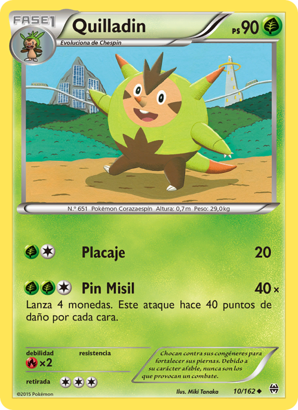 Quilladin 10 — Turbo Impulso (Spanish Pokémon TCG card)