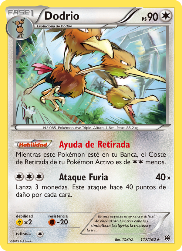 Dodrio 117 — Turbo Impulso (Spanish Pokémon TCG card)