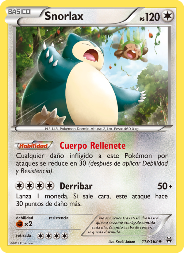 Snorlax 118 — Turbo Impulso (Spanish Pokémon TCG card)