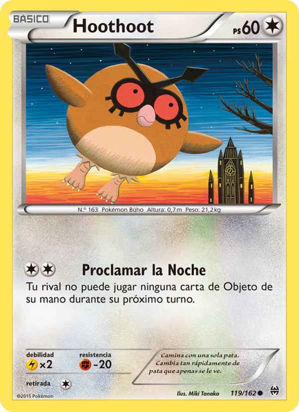 Hoothoot 119 — Turbo Impulso (Spanish Pokémon TCG card)