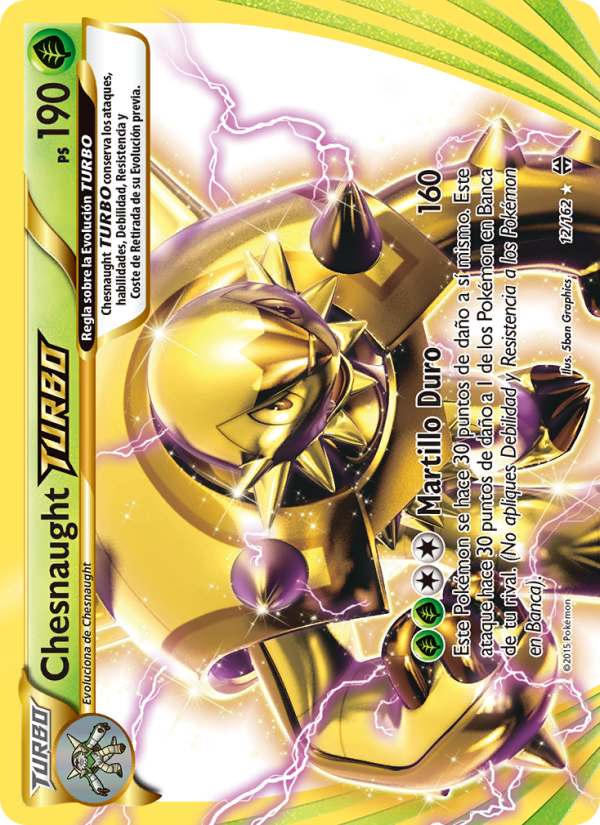 Chesnaught TURBO 12 — Turbo Impulso (Spanish Pokémon TCG card)