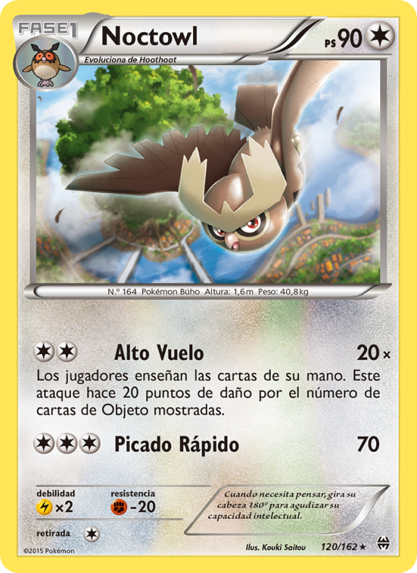 Noctowl 120 — Turbo Impulso (Spanish Pokémon TCG card)