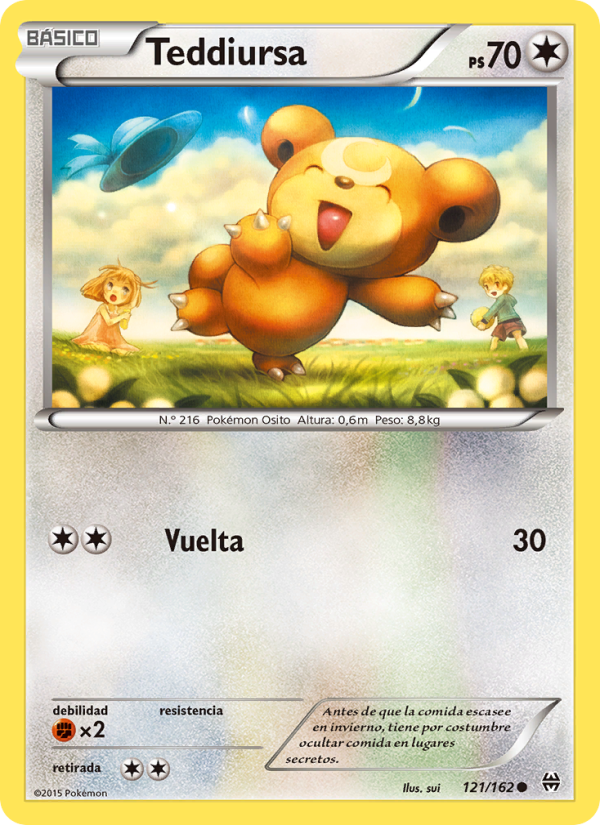 Teddiursa 121 — Turbo Impulso (Spanish Pokémon TCG card)