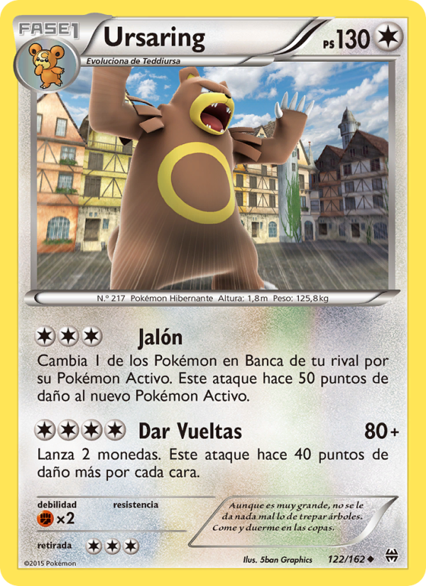 Ursaring 122 — Turbo Impulso (Spanish Pokémon TCG card)