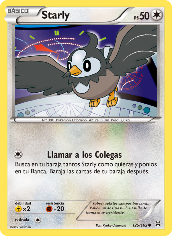Starly 125 — Turbo Impulso (Spanish Pokémon TCG card)