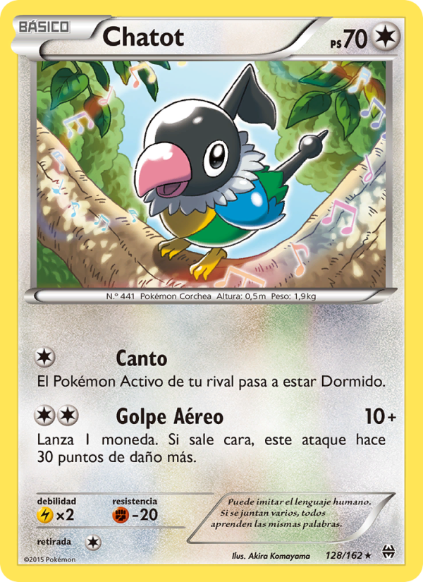 Chatot 128 — Turbo Impulso (Spanish Pokémon TCG card)