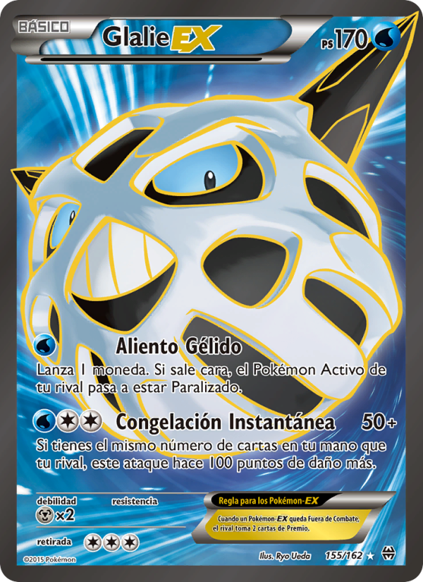 Glalie EX 155 — Turbo Impulso (Spanish Pokémon TCG card)