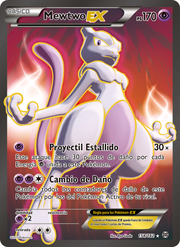 Mewtwo EX 158 — Turbo Impulso (Spanish Pokémon TCG card)