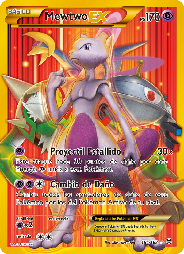 Mewtwo EX 164 — Turbo Impulso (Spanish Pokémon TCG card)