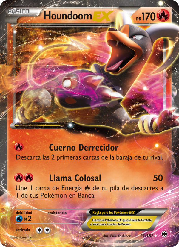 Houndoom EX 21 — Turbo Impulso (Spanish Pokémon TCG card)