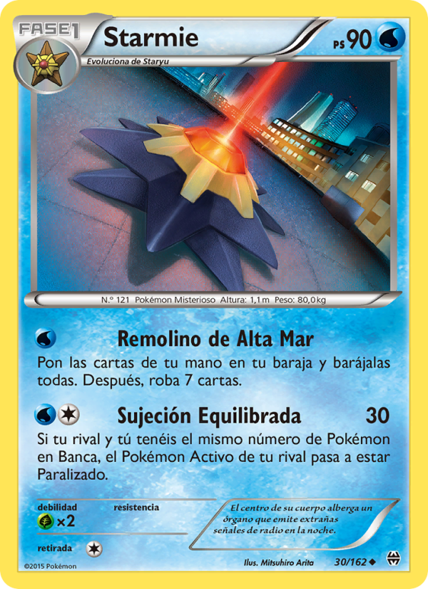 Starmie 30 — Turbo Impulso (Spanish Pokémon TCG card)